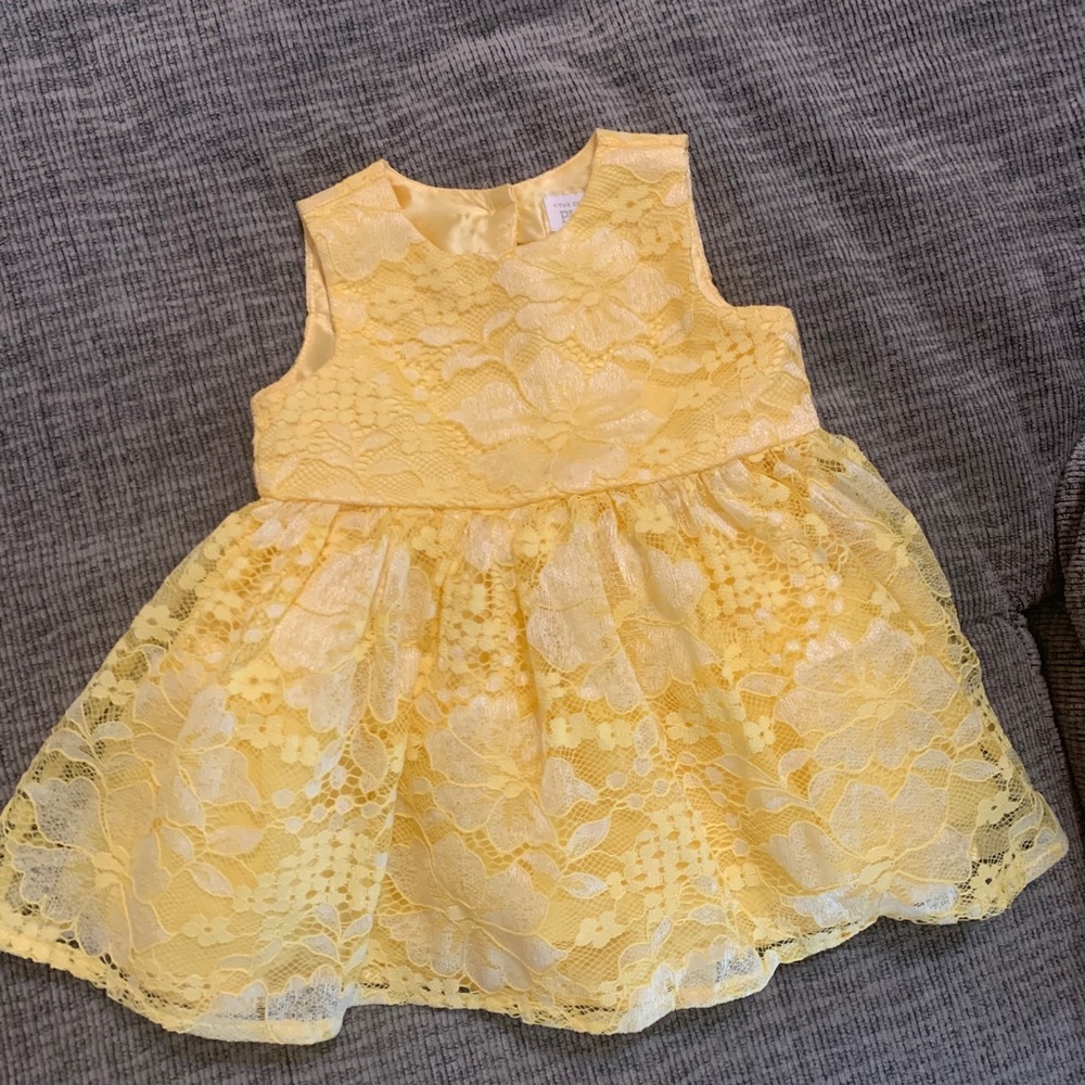 Easter/spring  yellow floral dress